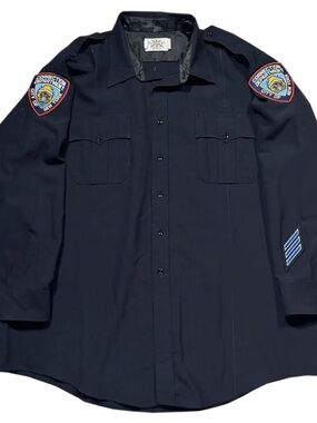 Vintage Conqueror City Of New York Correction Dept Uniform Shirt (Size 18 1/2)
